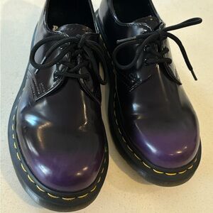 Purple and Black Patene Leather Dr Martens